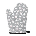 Rabbit And Cloud Pattern Print Single Oven Mitt