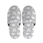 Rabbit And Cloud Pattern Print Slippers