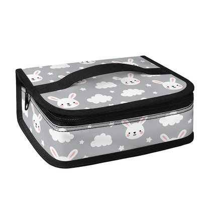 Rabbit And Cloud Pattern Print Small Lunch Bag