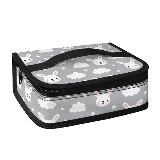 Rabbit And Cloud Pattern Print Small Lunch Bag