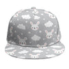 Rabbit And Cloud Pattern Print Snapback Cap