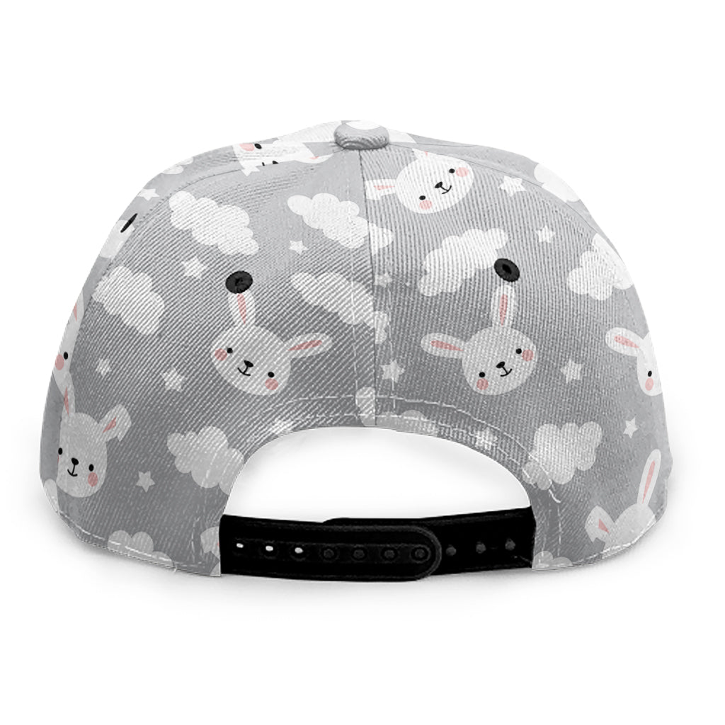 Rabbit And Cloud Pattern Print Snapback Cap