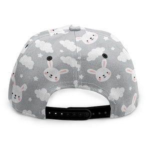 Rabbit And Cloud Pattern Print Snapback Cap