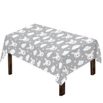 Rabbit And Cloud Pattern Print Tablecloth