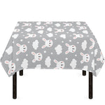 Rabbit And Cloud Pattern Print Tablecloth