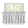 Rabbit And Cloud Pattern Print Tier Curtains