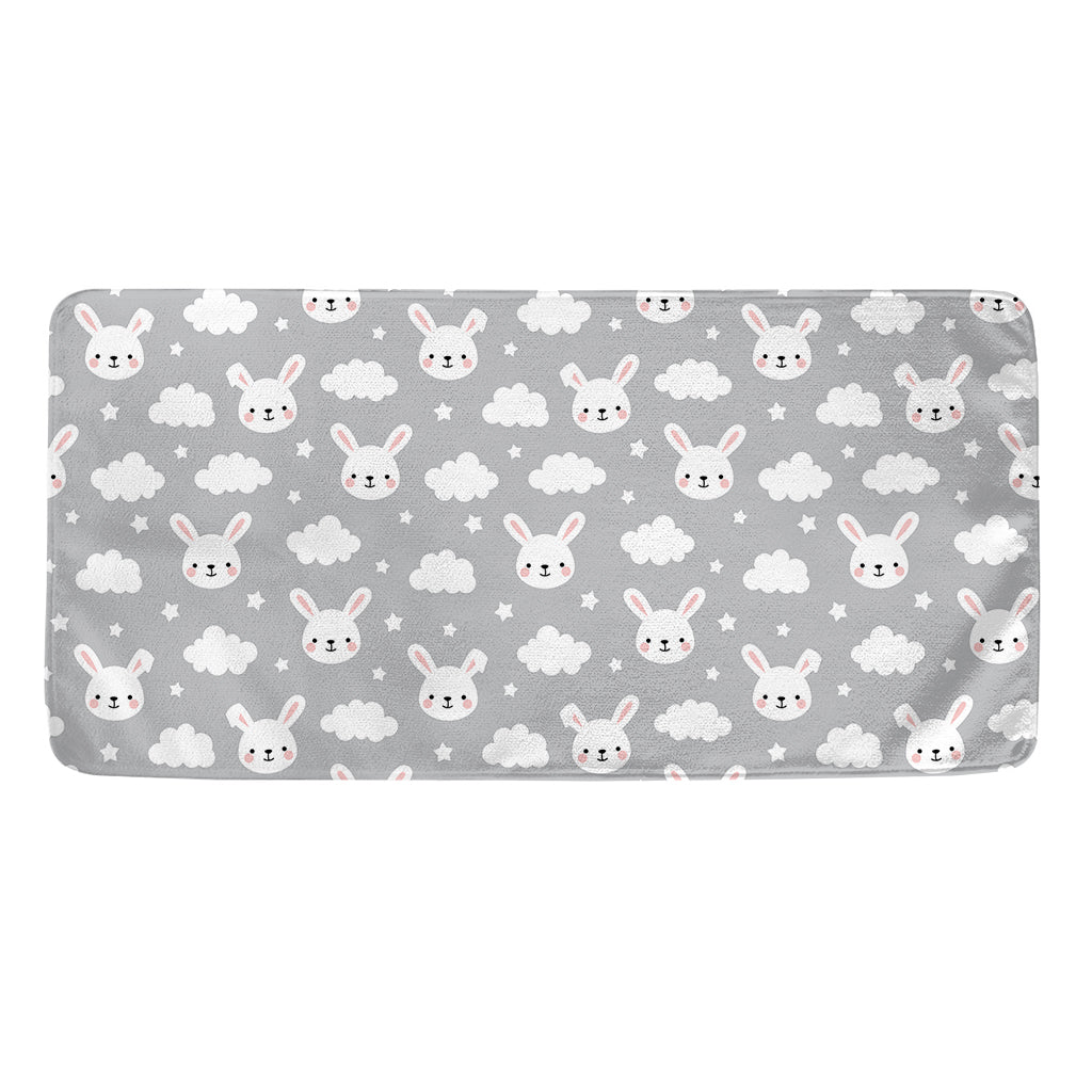 Rabbit And Cloud Pattern Print Towel