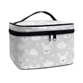 Rabbit And Cloud Pattern Print Travel Makeup Bag