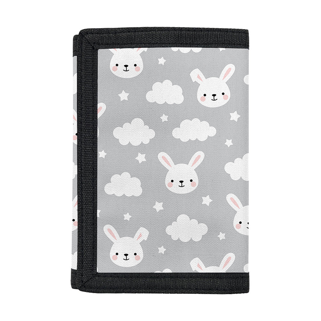 Rabbit And Cloud Pattern Print Trifold Wallet