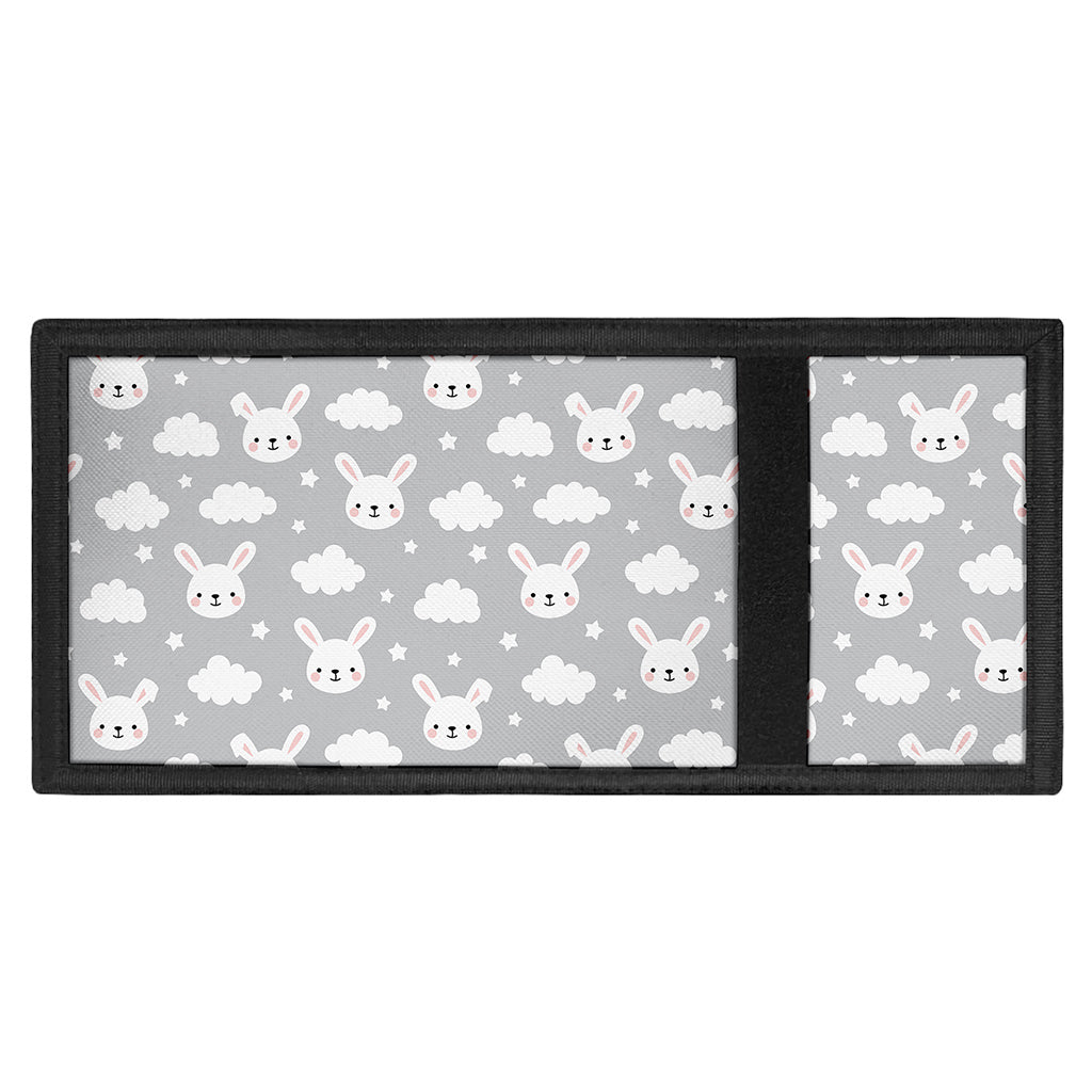 Rabbit And Cloud Pattern Print Trifold Wallet