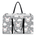 Rabbit And Cloud Pattern Print Utility Tote Bag