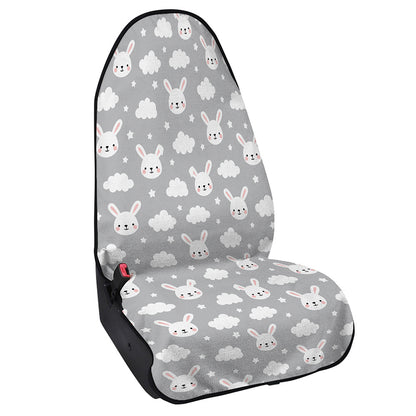 Rabbit And Cloud Pattern Print Waterproof Car Seat Cover
