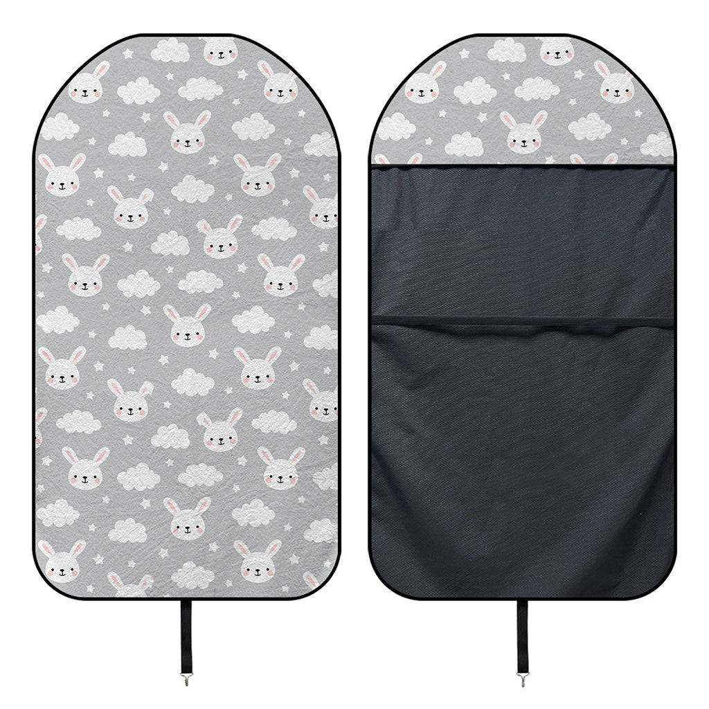 Rabbit And Cloud Pattern Print Waterproof Car Seat Cover