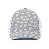 Rabbit And Cloud Pattern Print White Mesh Trucker Cap