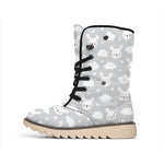 Rabbit And Cloud Pattern Print Winter Boots