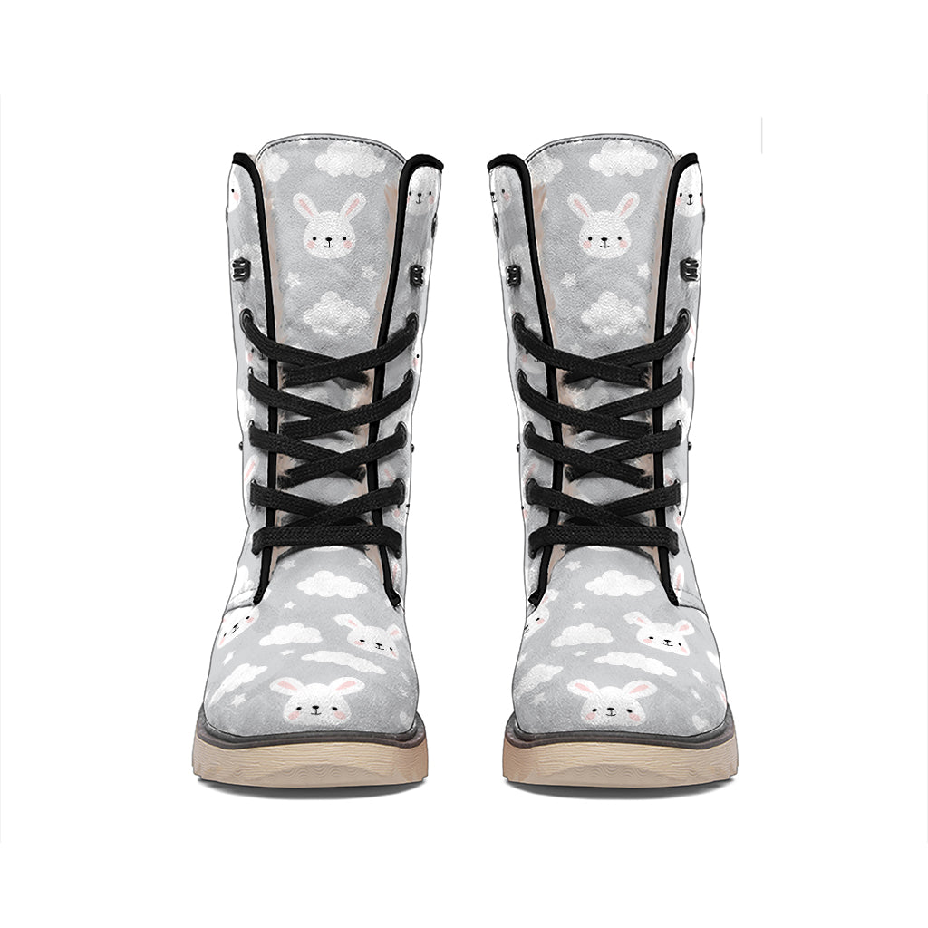 Rabbit And Cloud Pattern Print Winter Boots