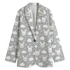 Rabbit And Cloud Pattern Print Women's Blazer