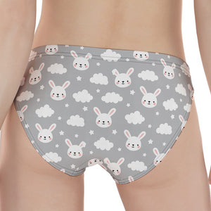 Rabbit And Cloud Pattern Print Women's Panties