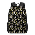 Raccoon And Banana Pattern Print 17 Inch Backpack