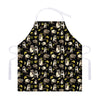 Raccoon And Banana Pattern Print Adjustable Apron