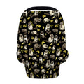 Raccoon And Banana Pattern Print Baby Seat Cover