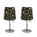Raccoon And Banana Pattern Print Bar Stool Covers