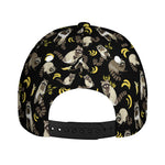 Raccoon And Banana Pattern Print Baseball Cap