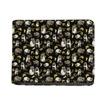 Raccoon And Banana Pattern Print Bifold Wallet