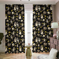 Raccoon And Banana Pattern Print Dimout Pencil Pleat Curtains