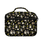Raccoon And Banana Pattern Print Briefcase Bible Bag