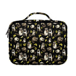 Raccoon And Banana Pattern Print Briefcase Bible Bag