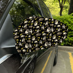Raccoon And Banana Pattern Print Car Side Mirror Covers