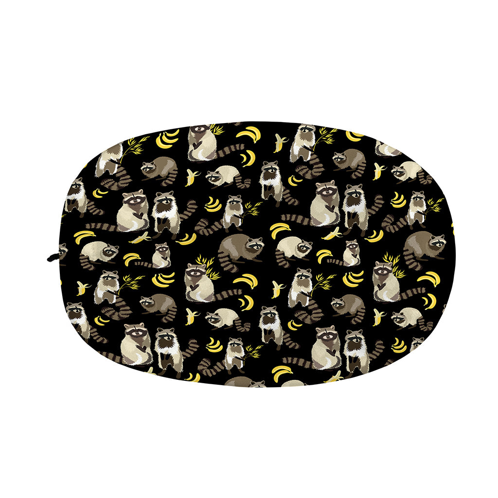Raccoon And Banana Pattern Print Car Side Mirror Covers