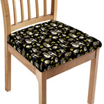 Raccoon And Banana Pattern Print Chair Cushion Cover