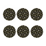 Raccoon And Banana Pattern Print Coaster Set