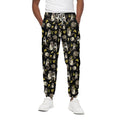 Raccoon And Banana Pattern Print Cotton Sweatpants
