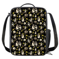 Raccoon And Banana Pattern Print Crossbody Lunch Bag