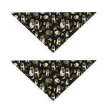 Raccoon And Banana Pattern Print Dog Bandana