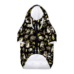 Raccoon And Banana Pattern Print Dog Zip Up Hoodie