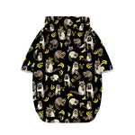 Raccoon And Banana Pattern Print Dog Zip Up Hoodie