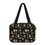 Raccoon And Banana Pattern Print Double Strap Bible Bag