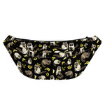 Raccoon And Banana Pattern Print Fanny Pack