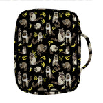 Raccoon And Banana Pattern Print Front Pocket Bible Bag