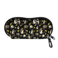 Raccoon And Banana Pattern Print Glasses Case