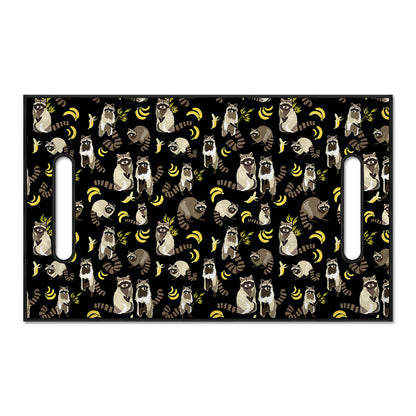 Raccoon And Banana Pattern Print Golf Cart Seat Cover