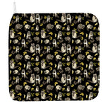 Raccoon And Banana Pattern Print Hand Towel