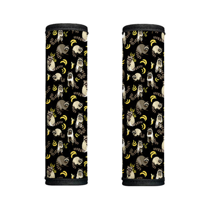 Raccoon And Banana Pattern Print Handle Covers