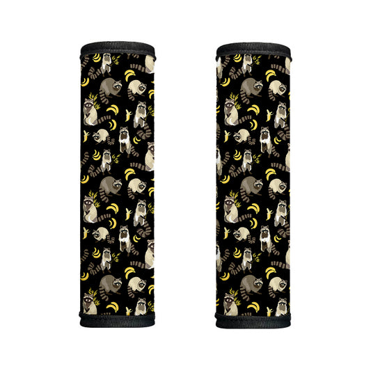 Raccoon And Banana Pattern Print Handle Covers