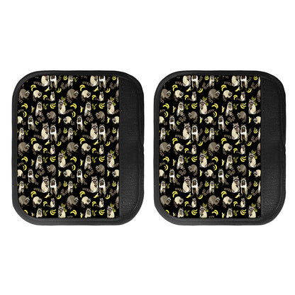 Raccoon And Banana Pattern Print Handle Covers
