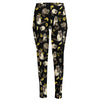 Raccoon And Banana Pattern Print High-Waisted Pocket Leggings